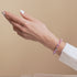 Lilac Moonrise | .925 Sterling Silver | Galaxy Glass Pebble Bracelet